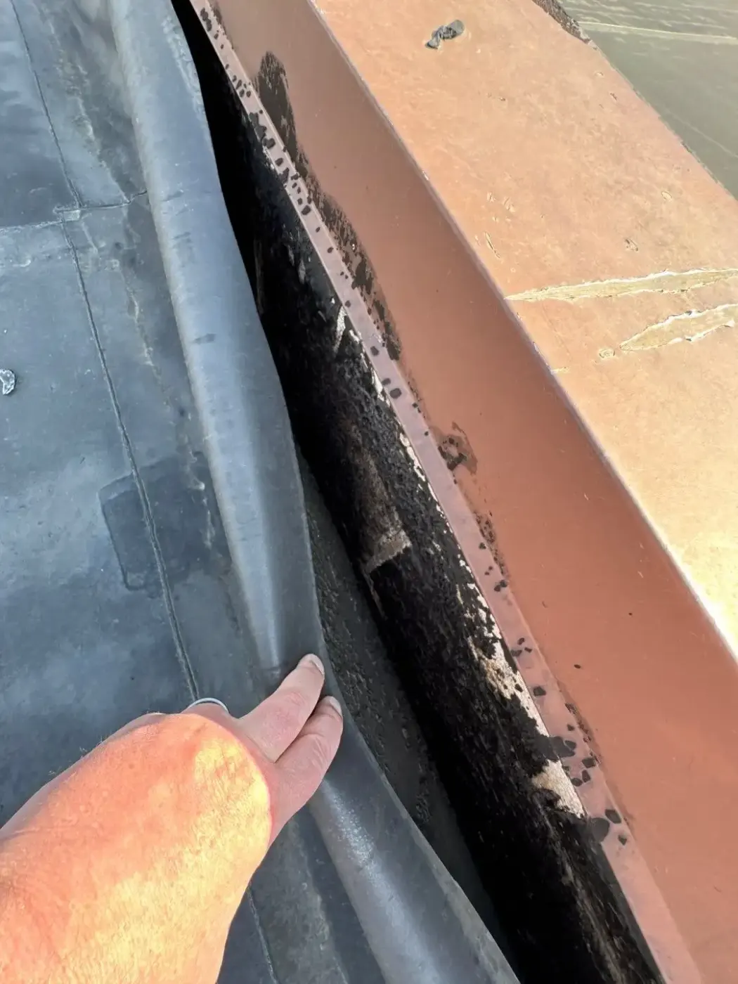 Tarping and dry-in on a New Albany commercial roof