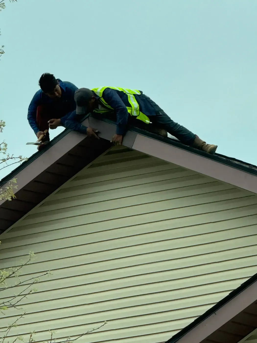 Commercial roof inspection documented in New Albany